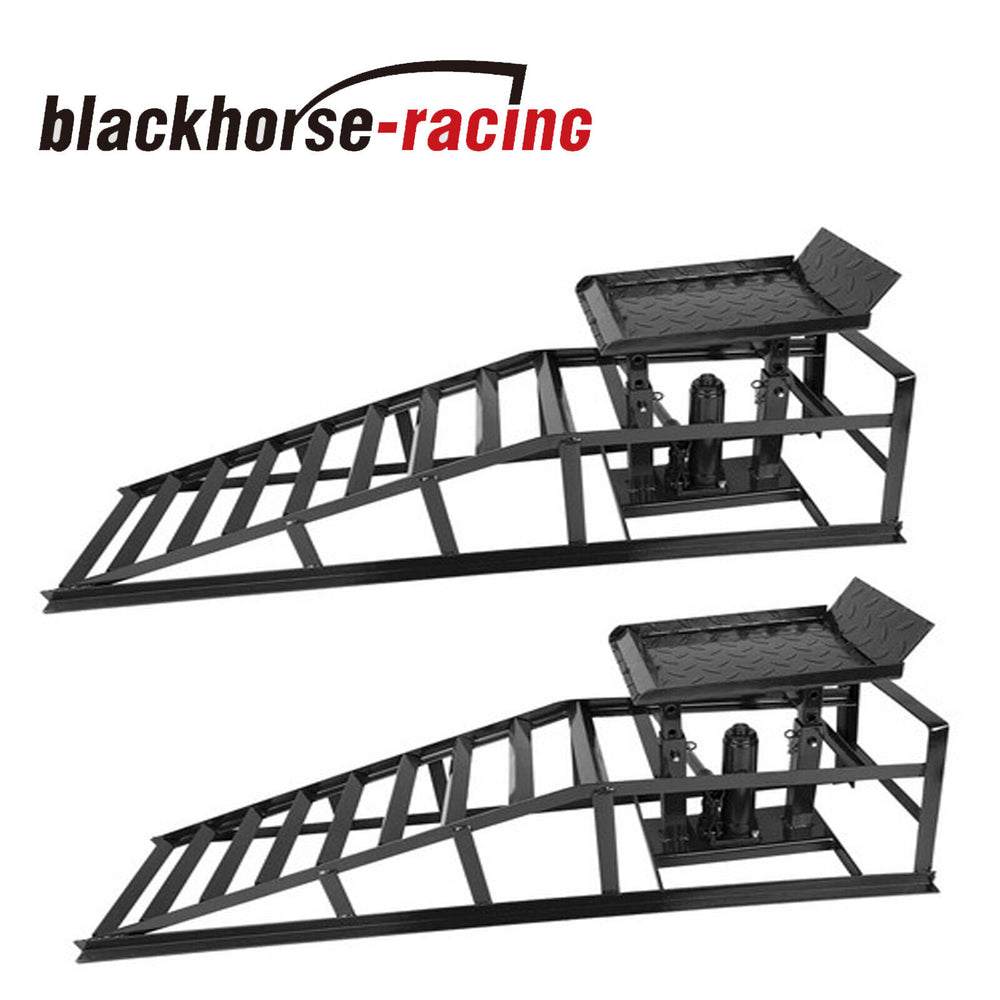 Portable Car Lift Hydraulic Car Ramps 3 T Low Profile Service Ramps Jack 2 Pack