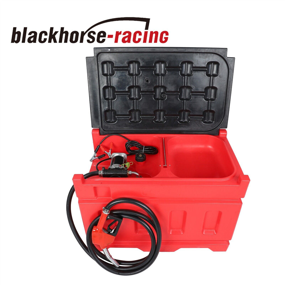 48 Gallon 12V DC Portable Fuel Tanks with Gasoline Fuel Transfer Pump 15 GPM