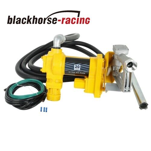 Fuel Transfer Pump 20GPM 12V DC Gasoline with Nozzle Kit for Gas Diesel Kerosene