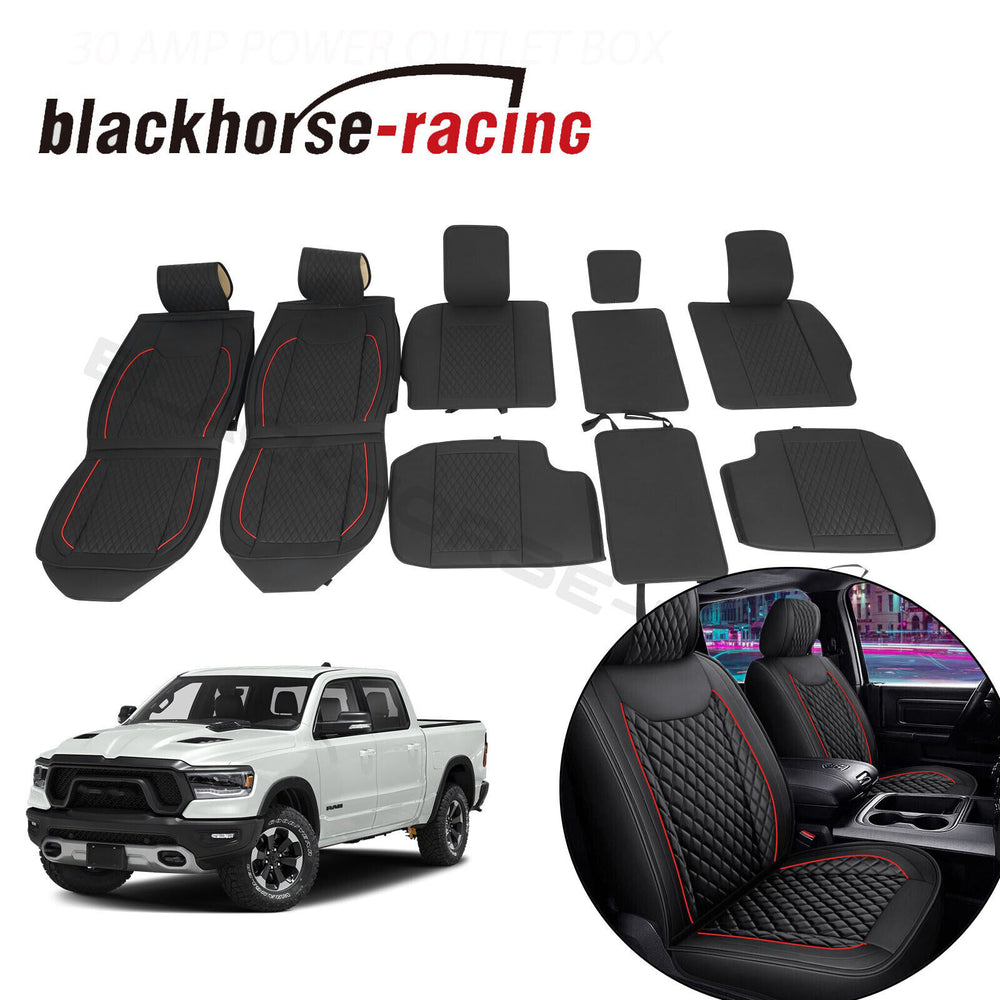 Car Seat Cover 5 Seats Full Set For Dodge Ram 1500 2009-2021 2500 3500 2010-2021