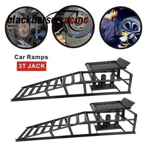 
                  
                    Portable Car Lift Hydraulic Car Ramps 3 T Low Profile Service Ramps Jack 2 Pack
                  
                