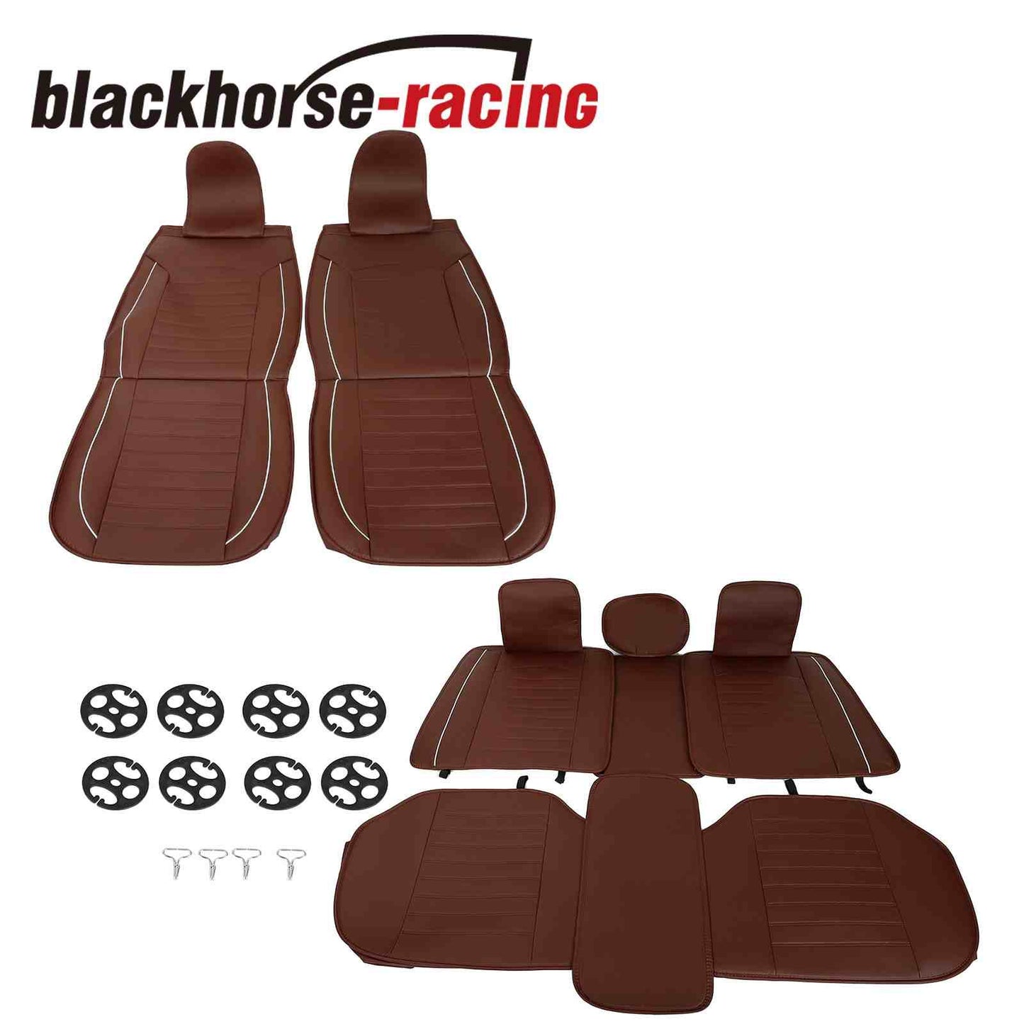 
                  
                    Universal PU Leather 5 Seat Car Seat Covers Full Set Cushion For SUV Trucks
                  
                