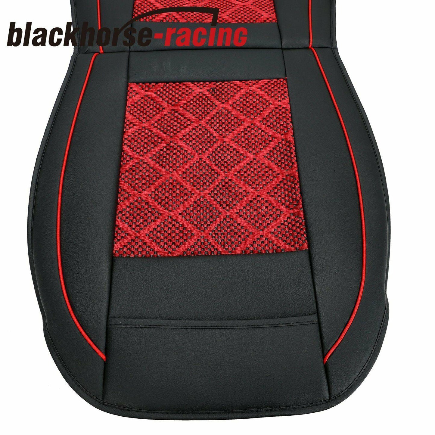 
                  
                    Front + Rear 5-Seat SUV Seat Cover Cooling Mesh PU Leather Car Cushion w/Pillow - www.blackhorse-racing.com
                  
                