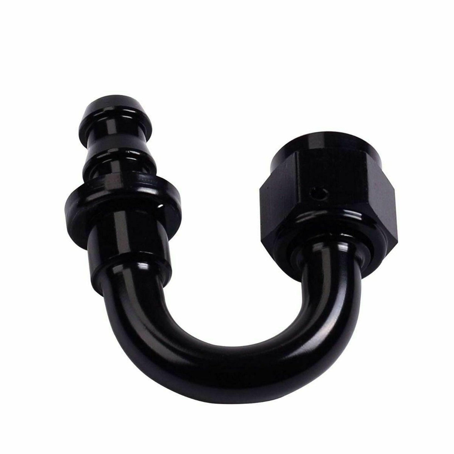 
                  
                    2PC Black AN 6 180 Degree Aluminum Push on Oil Fuel Line Hose End Fitting 6-AN - www.blackhorse-racing.com
                  
                