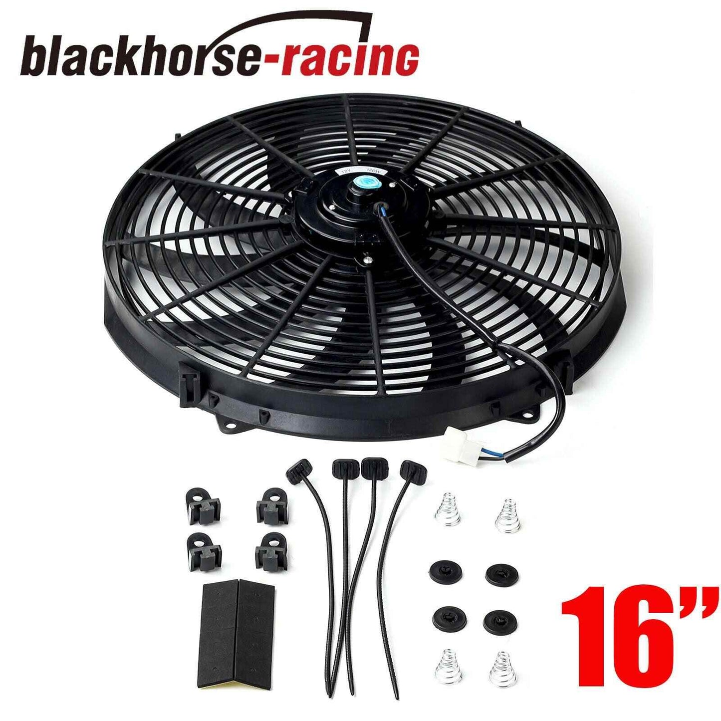 
                  
                    16''Black Electric Radiator Fan High 3000+ CFM Thermostat wiring Switch Relay Kit
                  
                