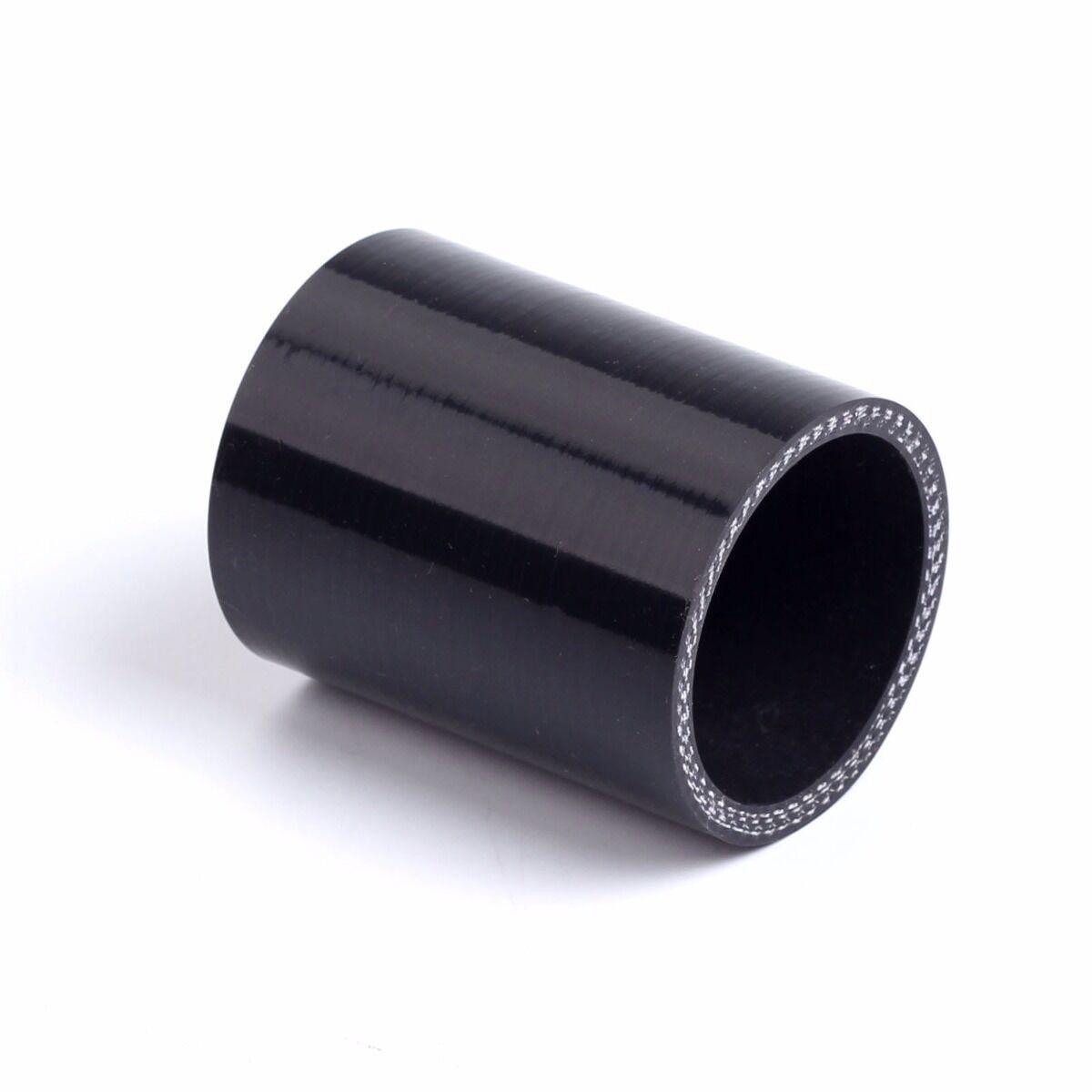 3" 76 mm Silicone Straight Hose Coupler Turbo Intercooler Pipe Hose Black - www.blackhorse-racing.com