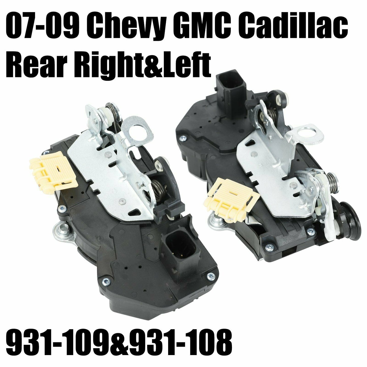 Fit 07-09 Escalade Tahoe Sierra Yukon Rear Left & Right Door Lock Actuator 2 PCS - www.blackhorse-racing.com