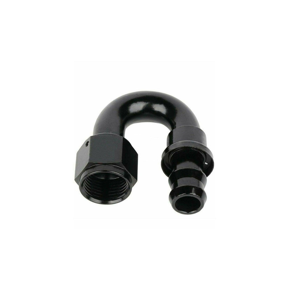 8AN Hose End Fitting Push On Lock Adapter For Oil Fuel Hose Line - www.blackhorse-racing.com