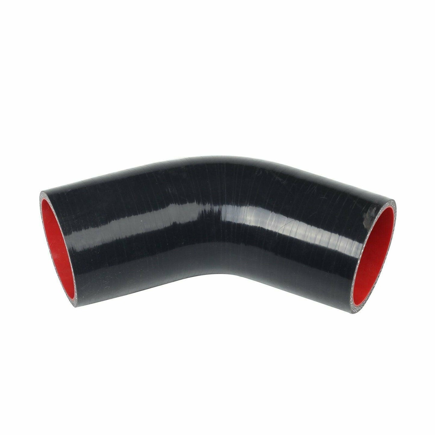 2.5" 4PLY 45 DEGREE ELBOW TURBO/INTERCOOLER/INTAKE SILICONE COUPLER HOSE BKRD - www.blackhorse-racing.com