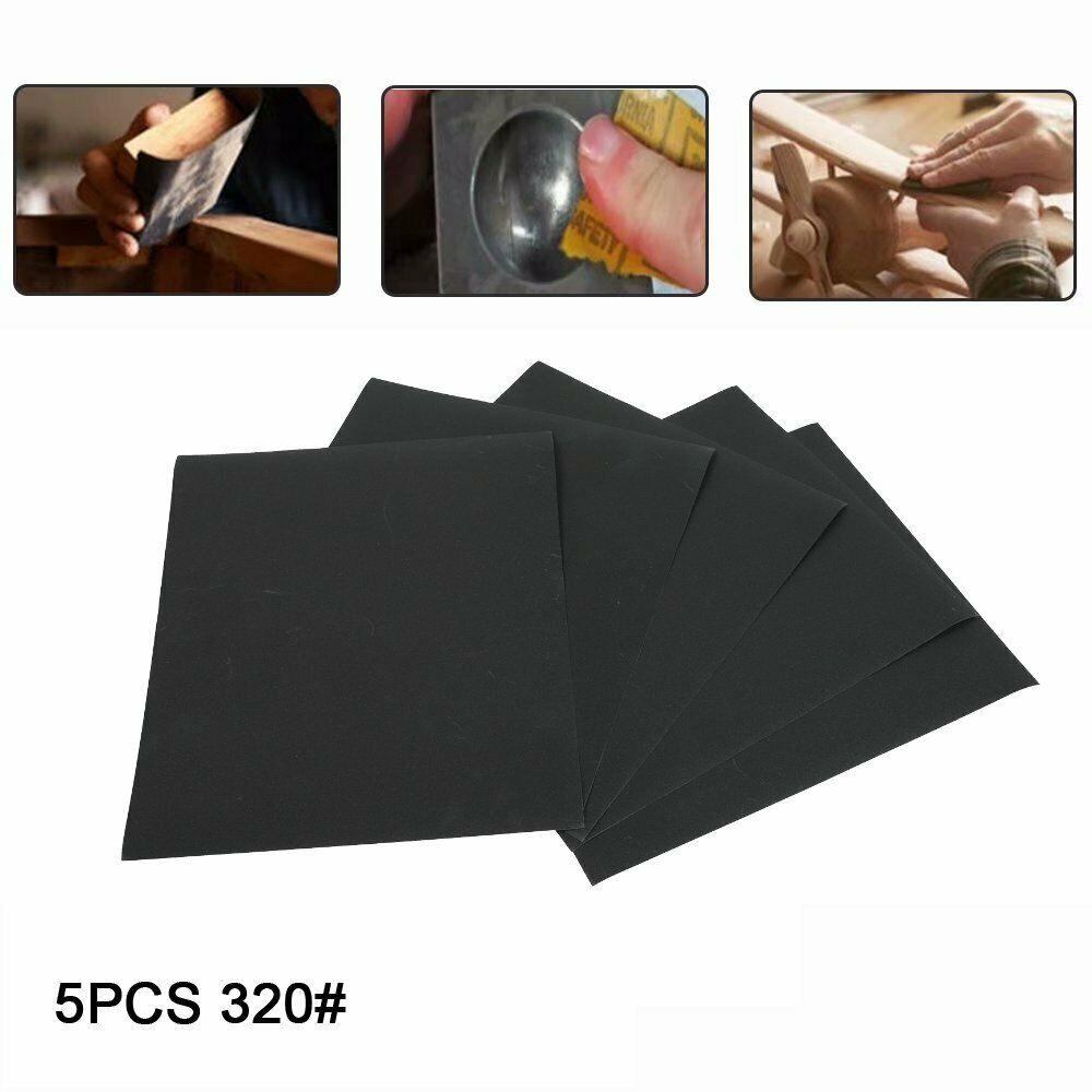 Grits320 9x11" x 5 SANDING SHEETS Wet/Dry Silicon Carbide Waterproof Sandpaper - www.blackhorse-racing.com