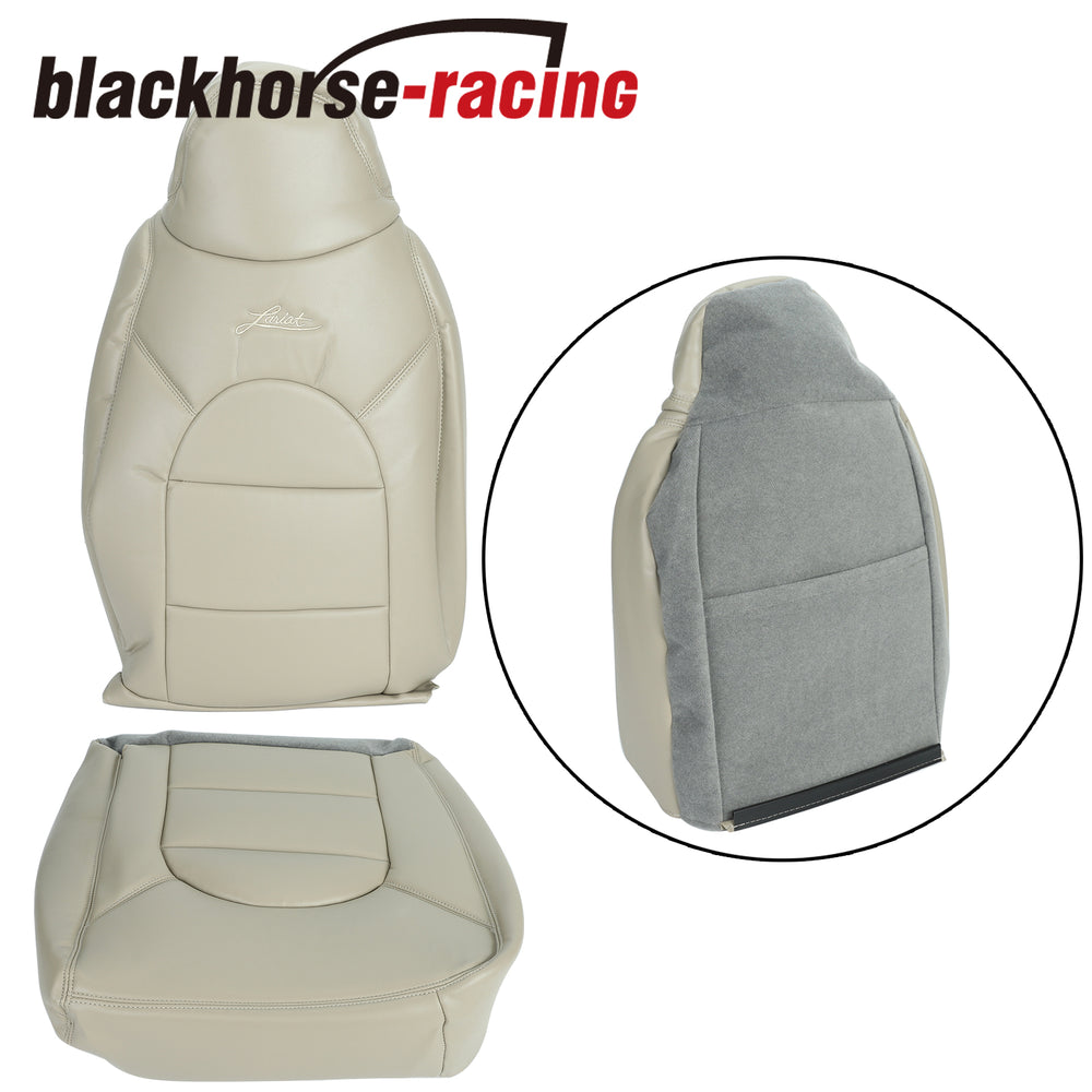 99-00 For Ford F250 F350 F450 F550 Top+Bottom Driver Side Leather Seat Cover Set