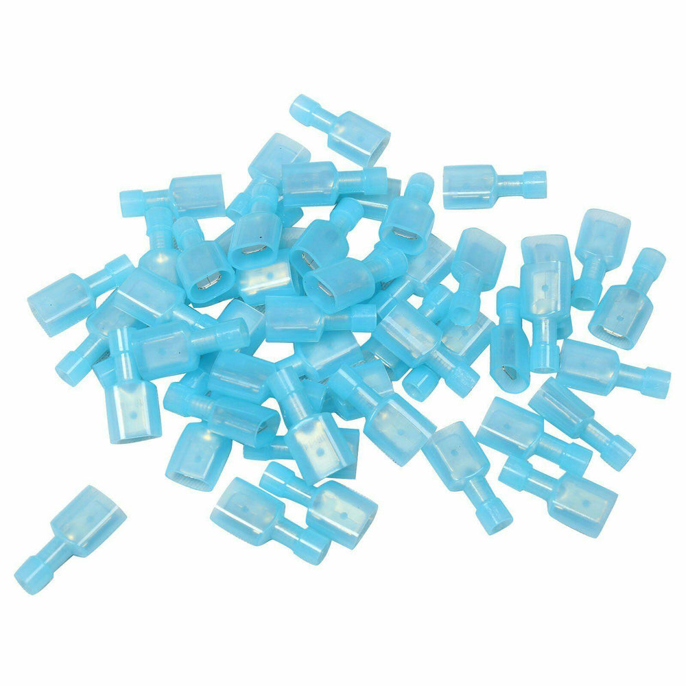 50Pcs Blue Male T-Tap Wire Connectors Quick 16-14 Gauge Uneiversal Solid Set - www.blackhorse-racing.com