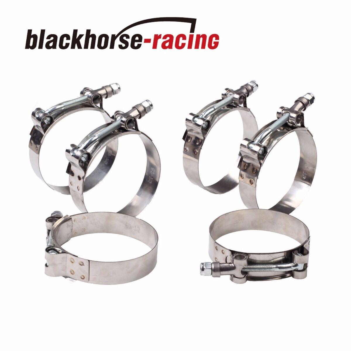 
                  
                    6PC For 2-1/8'' Hose (2.36"-2.68") 301 Stainless Steel T Bolt Clamps 60mm-68mm - www.blackhorse-racing.com
                  
                