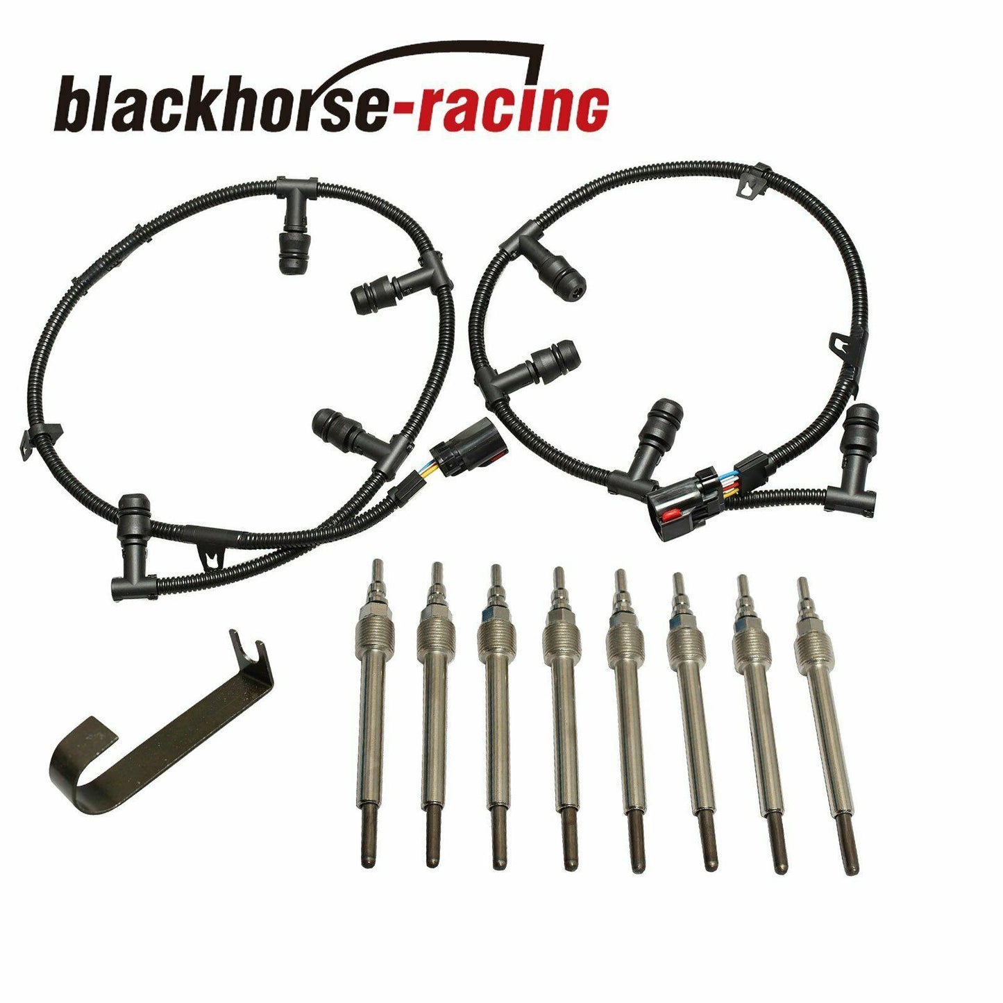 New Glow Plug Harness Right & Left +8 Glow Plugs+Tool For 6.0L 04-10 Ford Diesel - www.blackhorse-racing.com