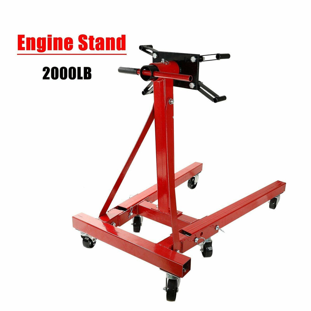 2000LB Engine Stand Motor Hoist Dolly Mover Auto Repair Rebuild Jack Red - www.blackhorse-racing.com