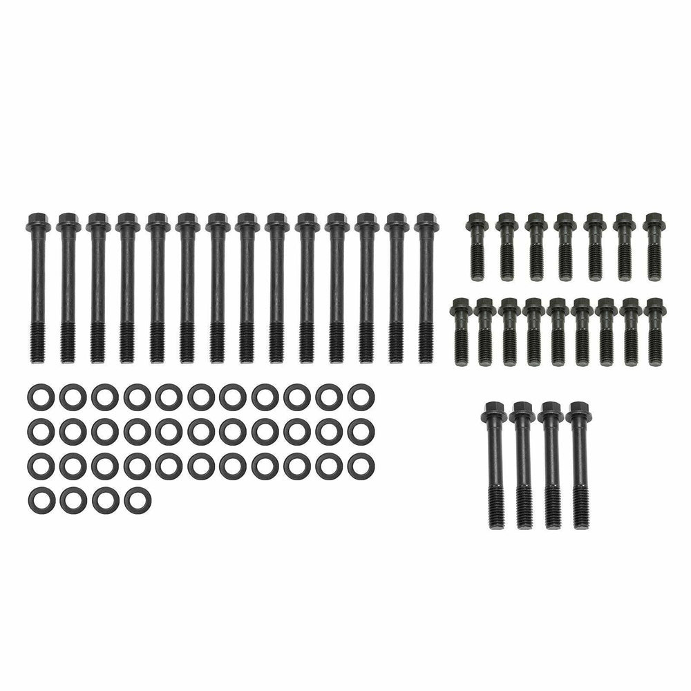 134-3601 Cylinder Head Bolt Set Black for SB Chevy 350 383 400 SBC with washers - www.blackhorse-racing.com