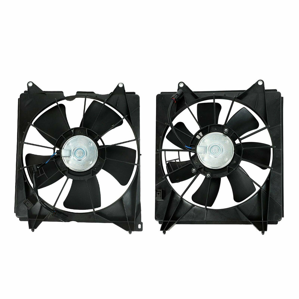 (2) Radiator Cooling Fan For 13-17 Honda Accord w/ Blade Motor &Shroud HO3113134 - www.blackhorse-racing.com