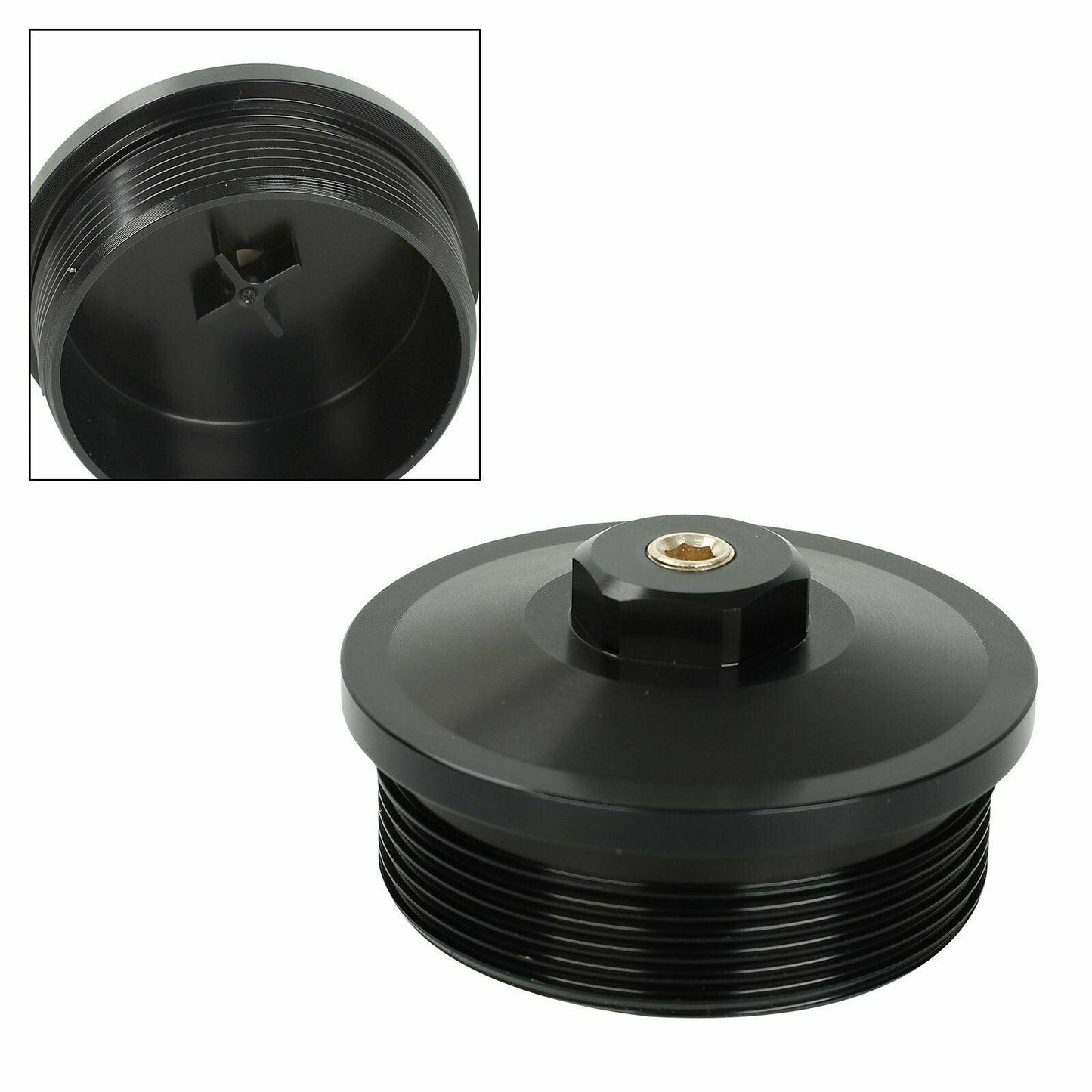 Fuel Filter Cap Cover For 03-10 Ford F250 350 450 550 Super Duty 6.0L 6.4L Turbo - www.blackhorse-racing.com