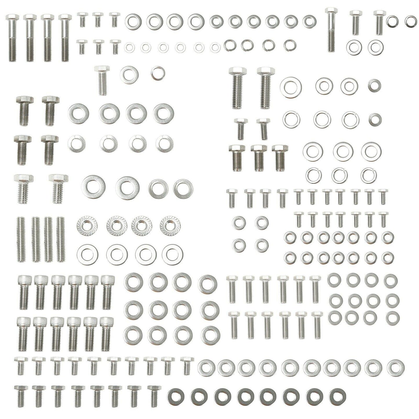 FOR SBC CHEVY ENGINE BOLTS KIT STAINLESS SMALL BLOCK 265 283 305 327 350 400 HEX - www.blackhorse-racing.com