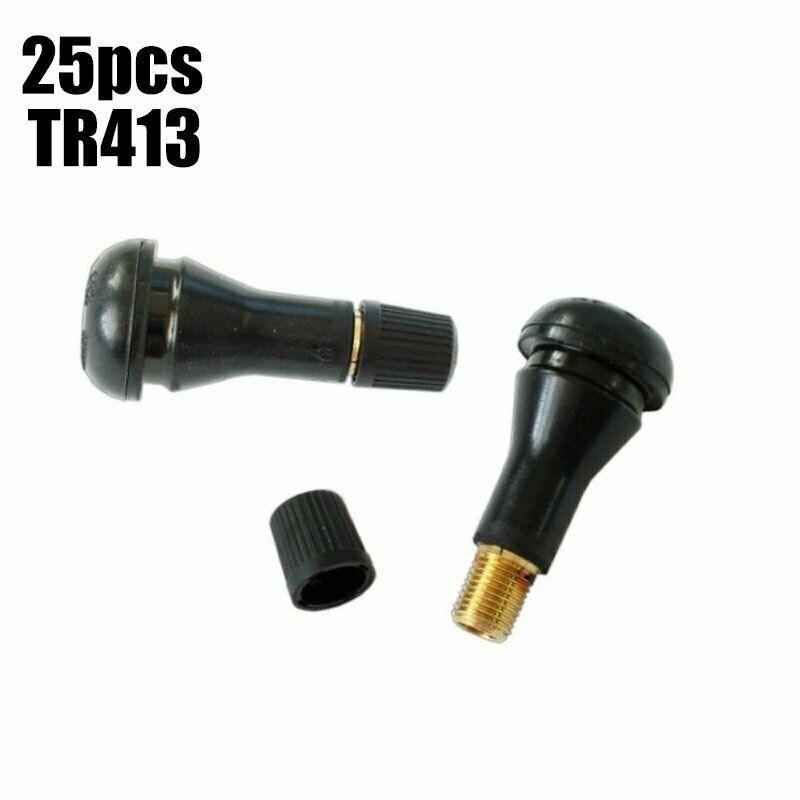 25pcs TR 413 Snap-In Black Rubber Tire Valve Stems Short Most Popular Valve - www.blackhorse-racing.com