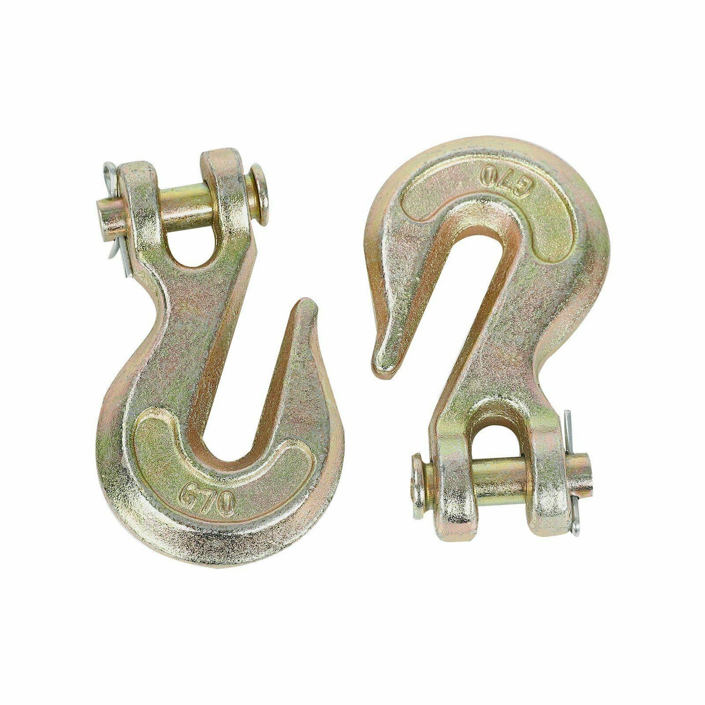 3/8" G70 Clevis Grab Hooks 2 PCS For Wrecker Flatbed Truck Trailer Tie Down - www.blackhorse-racing.com