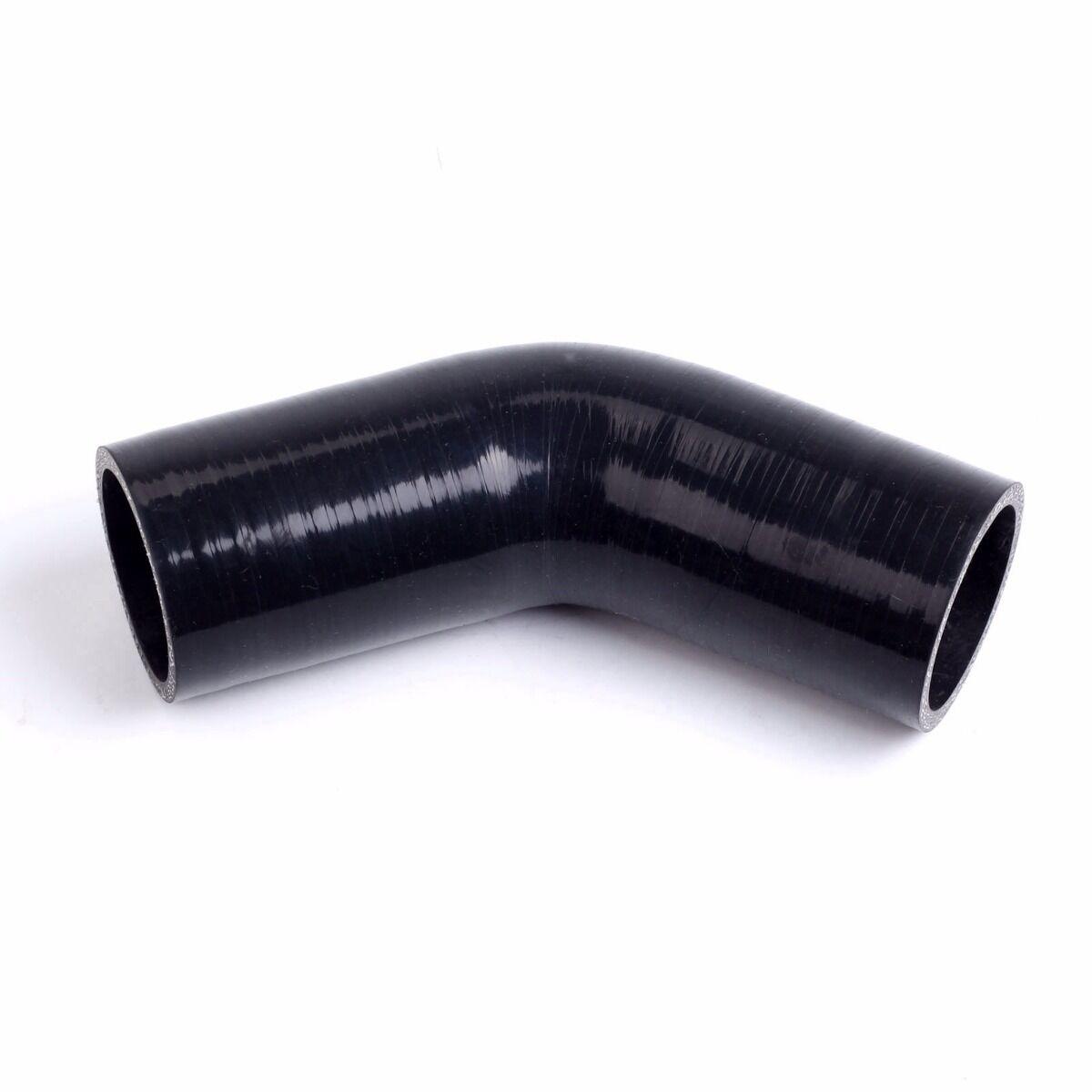 2.75" to 2.75" Inch 45 Degree Silicone Hose 70mm Elbow Turbo Pipe Black - www.blackhorse-racing.com