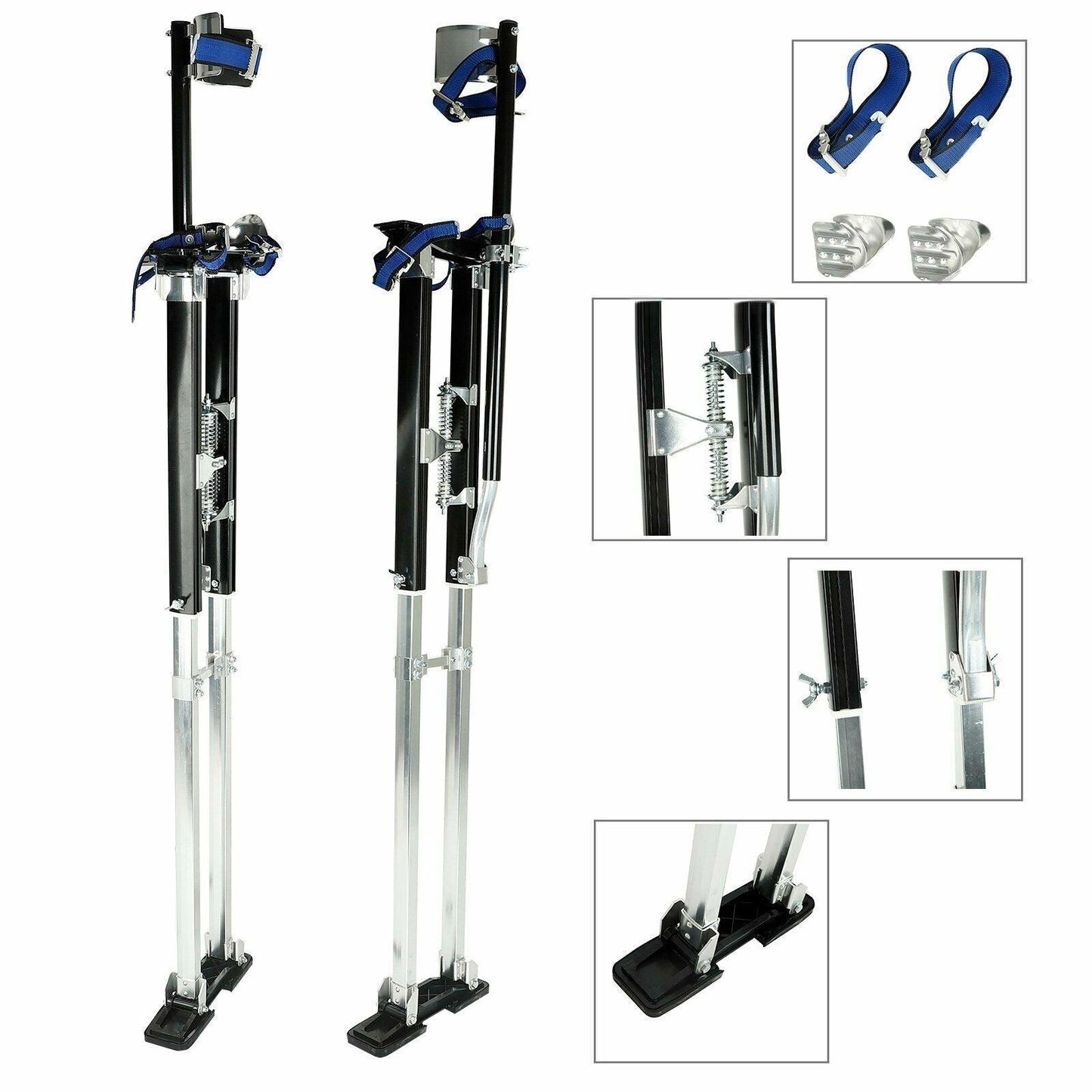 Black Drywall Stilts 48''-64'' Aluminum Tool Stilt For Painting Painter Taping - www.blackhorse-racing.com