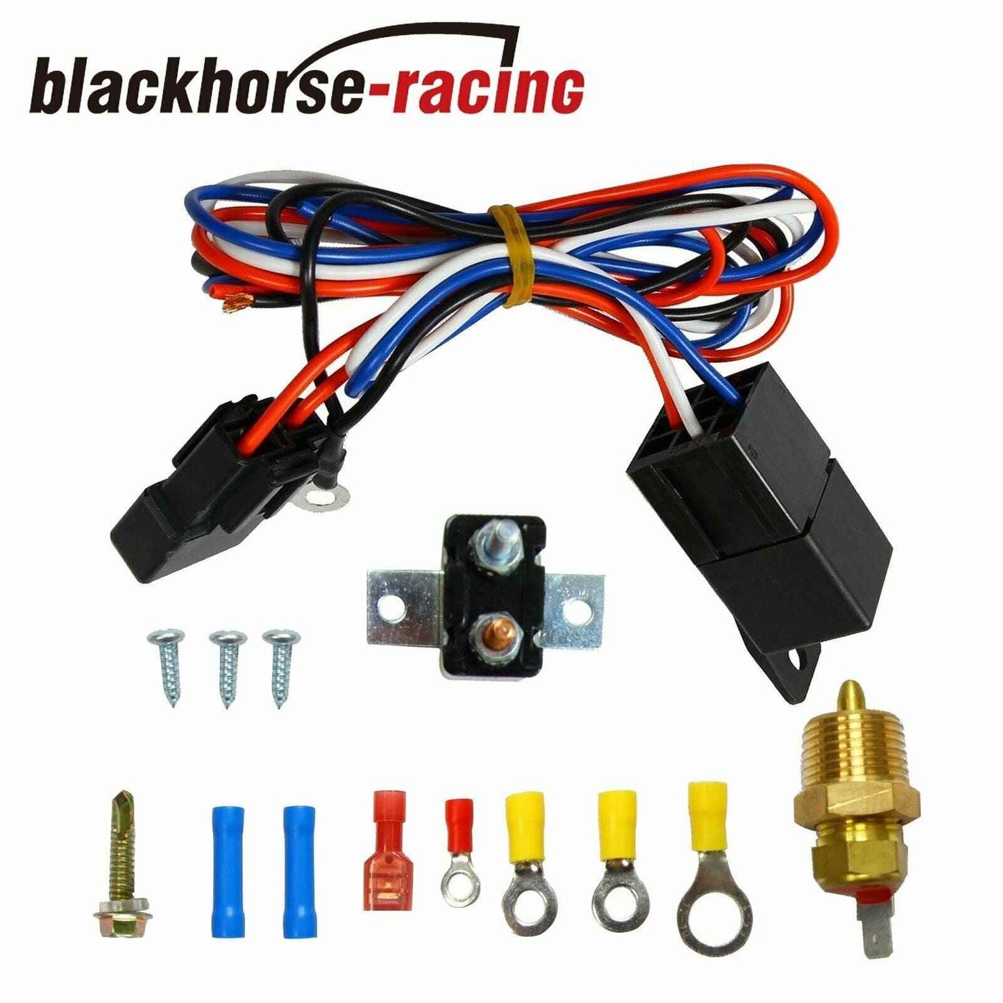 
                  
                    16''Black Electric Radiator Fan High 3000+ CFM Thermostat wiring Switch Relay Kit
                  
                