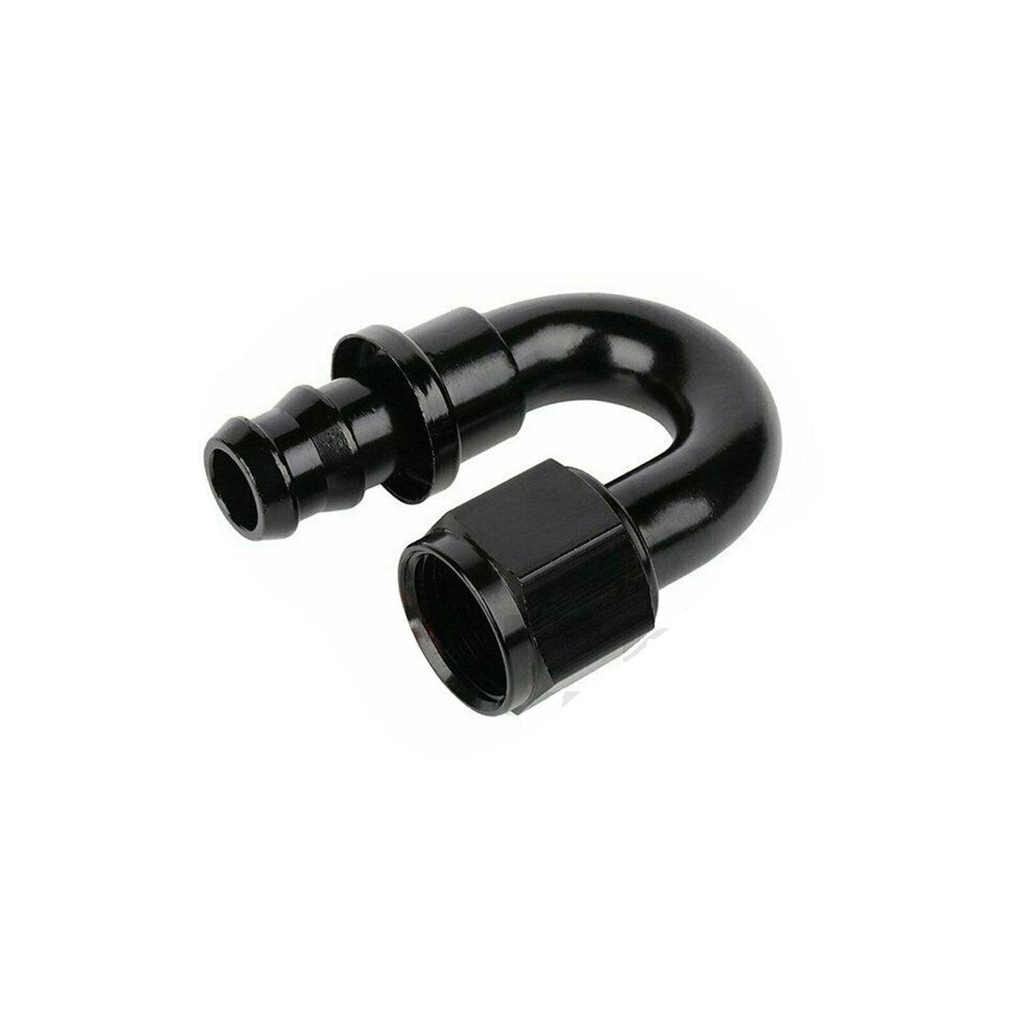 8AN Hose End Fitting Push On Lock Adapter For Oil Fuel Hose Line - www.blackhorse-racing.com