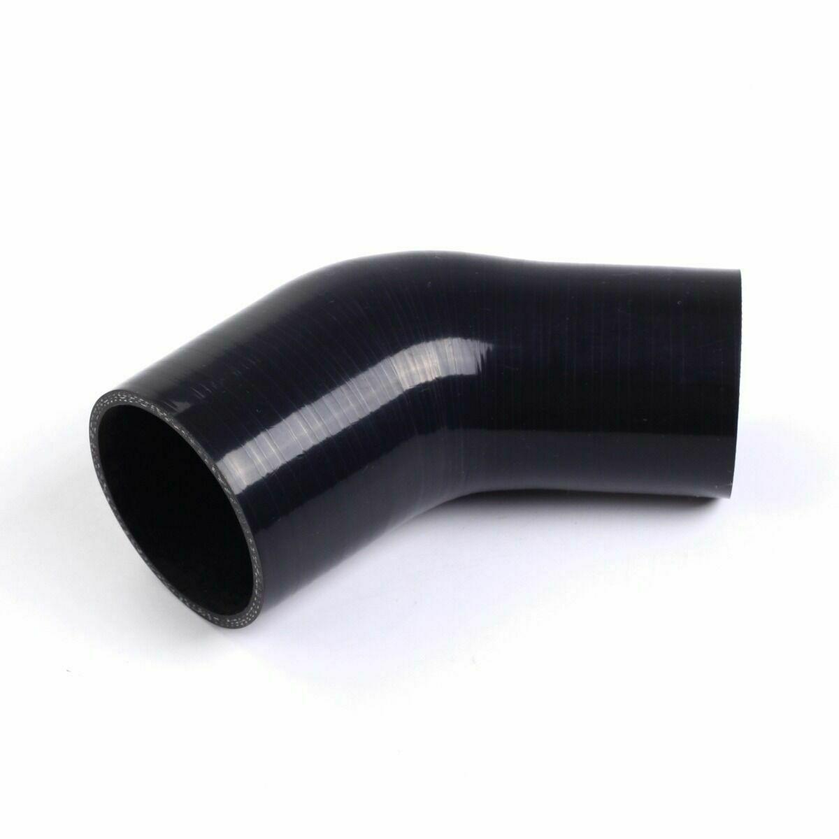 
                  
                    4" to 3 Inch 45 Degree Silicone Pipe Intercooler Coupler Hose Turbo, Black - www.blackhorse-racing.com
                  
                