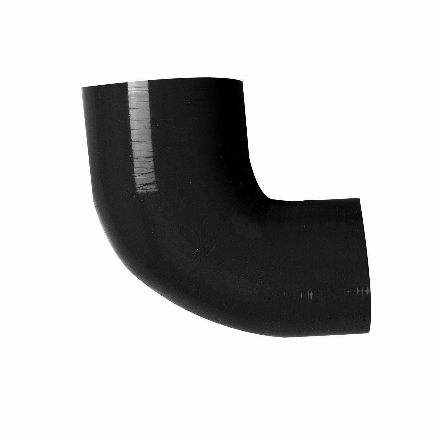 2.25"-2.5" 4-PLY 90 ELBOW TURBO/INTERCOOLER/INTAKE SILICONE REDUCER HOSE BLACK - www.blackhorse-racing.com