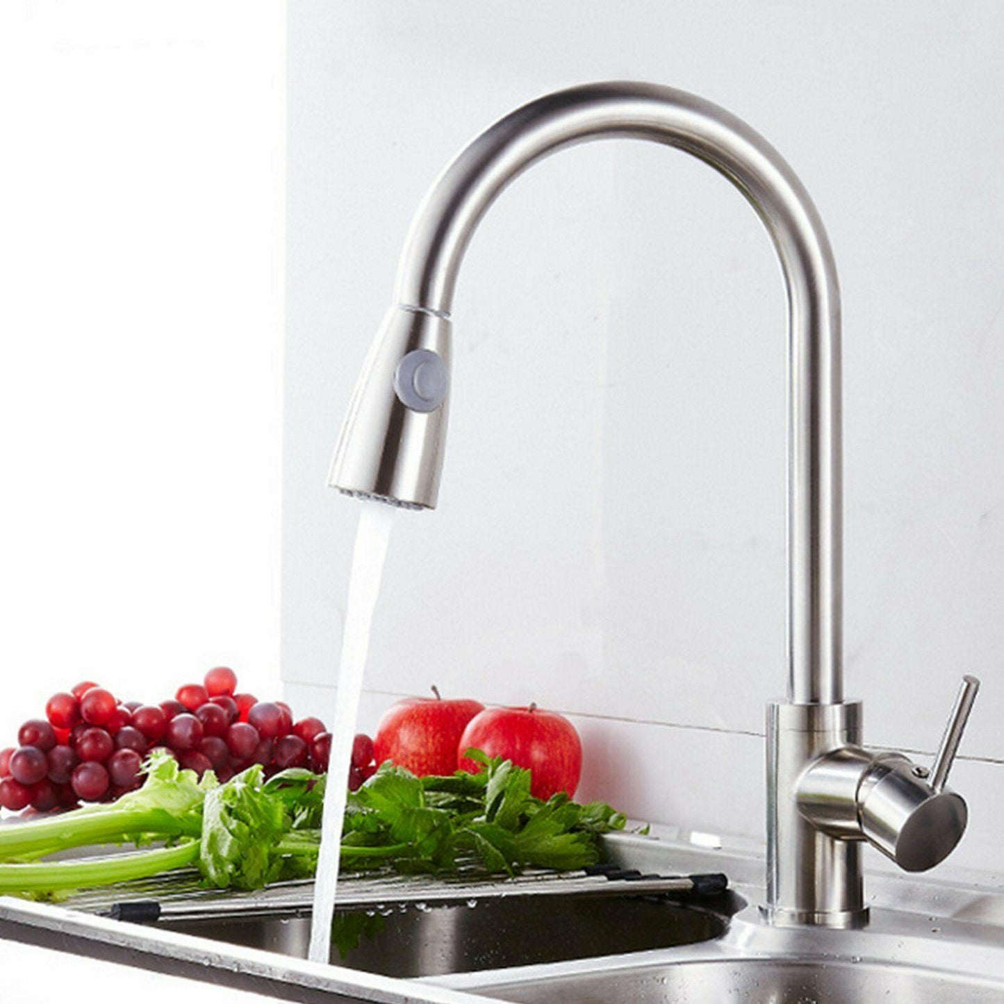 
                  
                    Brushed Nickel Kitchen Sink Faucet Pull Out Sprayer Mixer Single Hole+ Cover - www.blackhorse-racing.com
                  
                