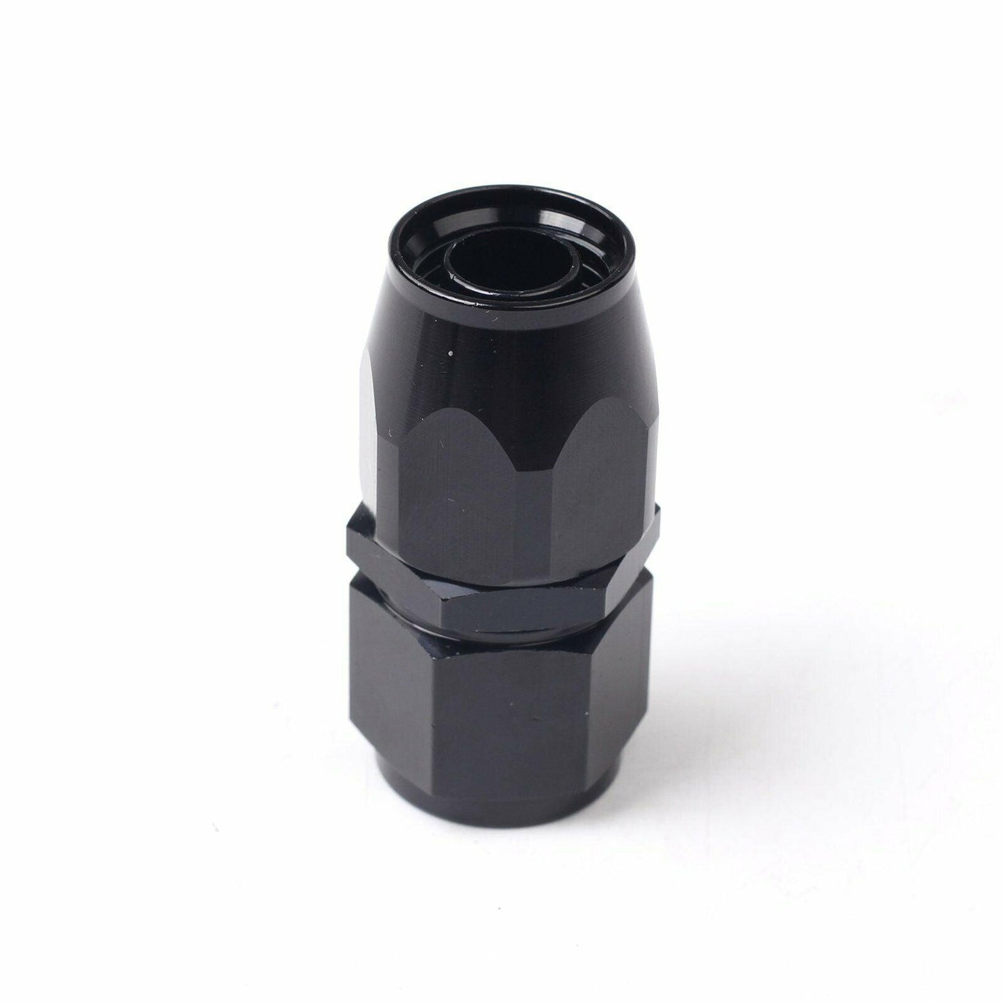 Black AN10 10-AN Straight Swivel Fuel Oil Air Gas Hose End Fitting Adaptor - www.blackhorse-racing.com