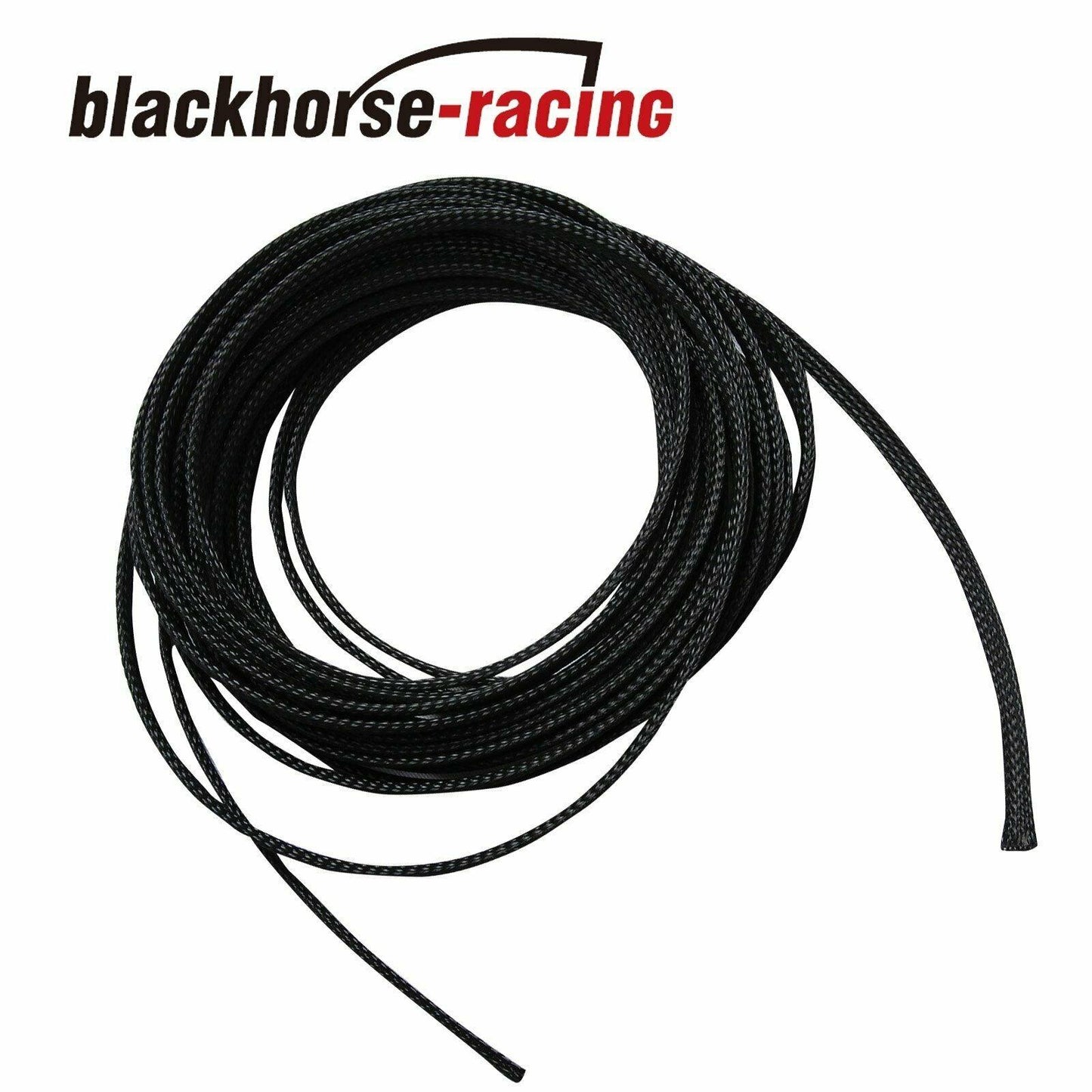 100 FT 1/4" Expandable Wire Cable Sleeving Sheathing Braided Loom Tubing Black - www.blackhorse-racing.com