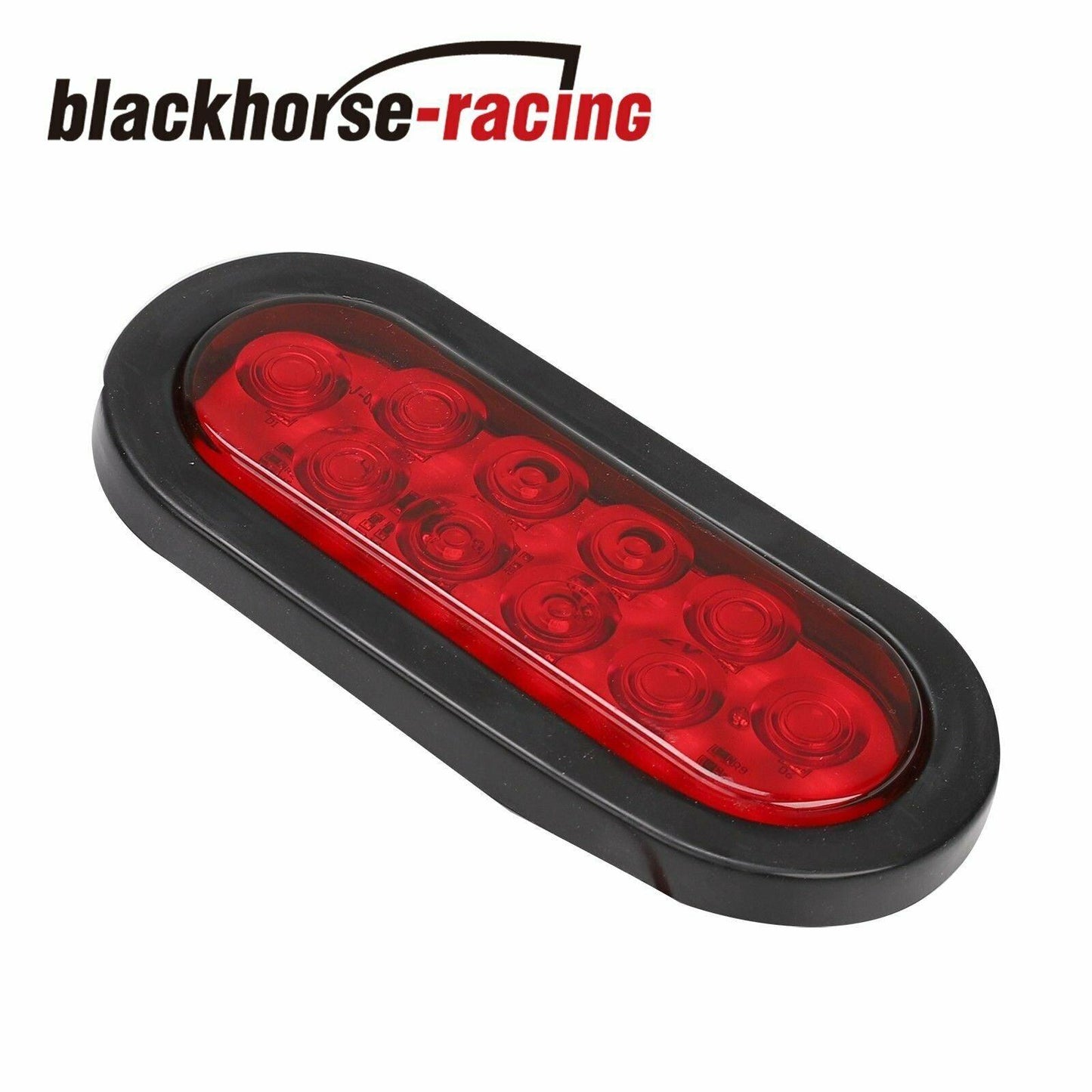 4x Trailer Truck LED Sealed RED 6" Oval Stop/Turn/Tail Light Marine Waterproof - www.blackhorse-racing.com