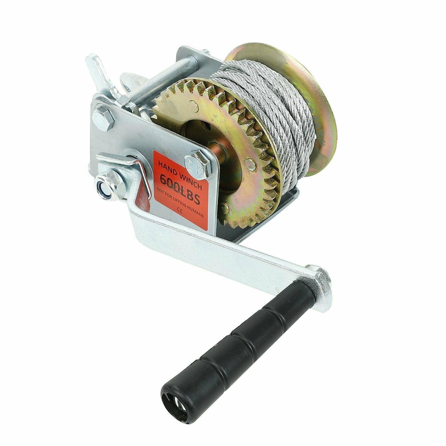 600lb Steel Cable Hand Winch Crank Gear Winch ATV Boat Trailer Heavy Duty NEW - www.blackhorse-racing.com