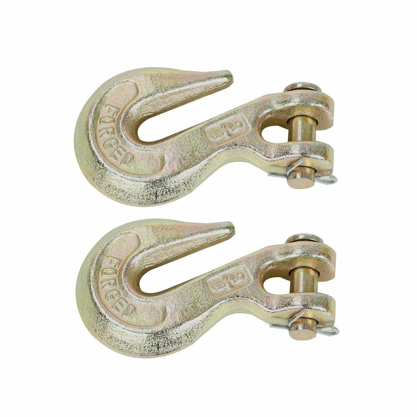 3/8" G70 Clevis Grab Hooks 2 PCS For Wrecker Flatbed Truck Trailer Tie Down - www.blackhorse-racing.com