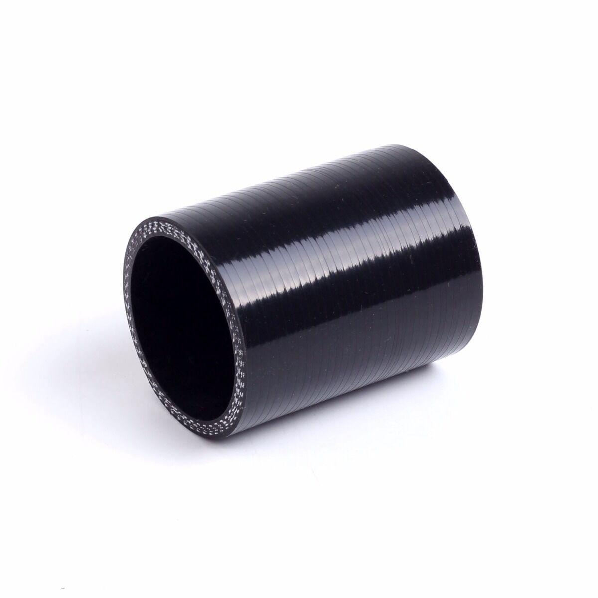 3" 76 mm Silicone Straight Hose Coupler Turbo Intercooler Pipe Hose Black - www.blackhorse-racing.com