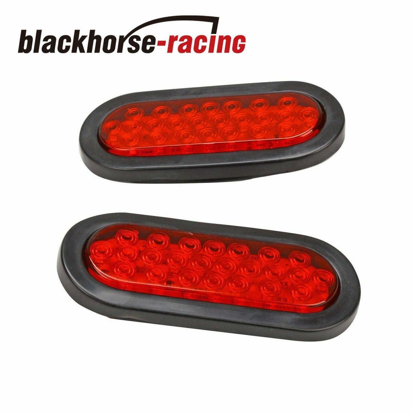 
                  
                    4pc 6" 24LED Oval Truck Trailer Stop Turn Tail Brake Sealed Lights w/Grommet - www.blackhorse-racing.com
                  
                