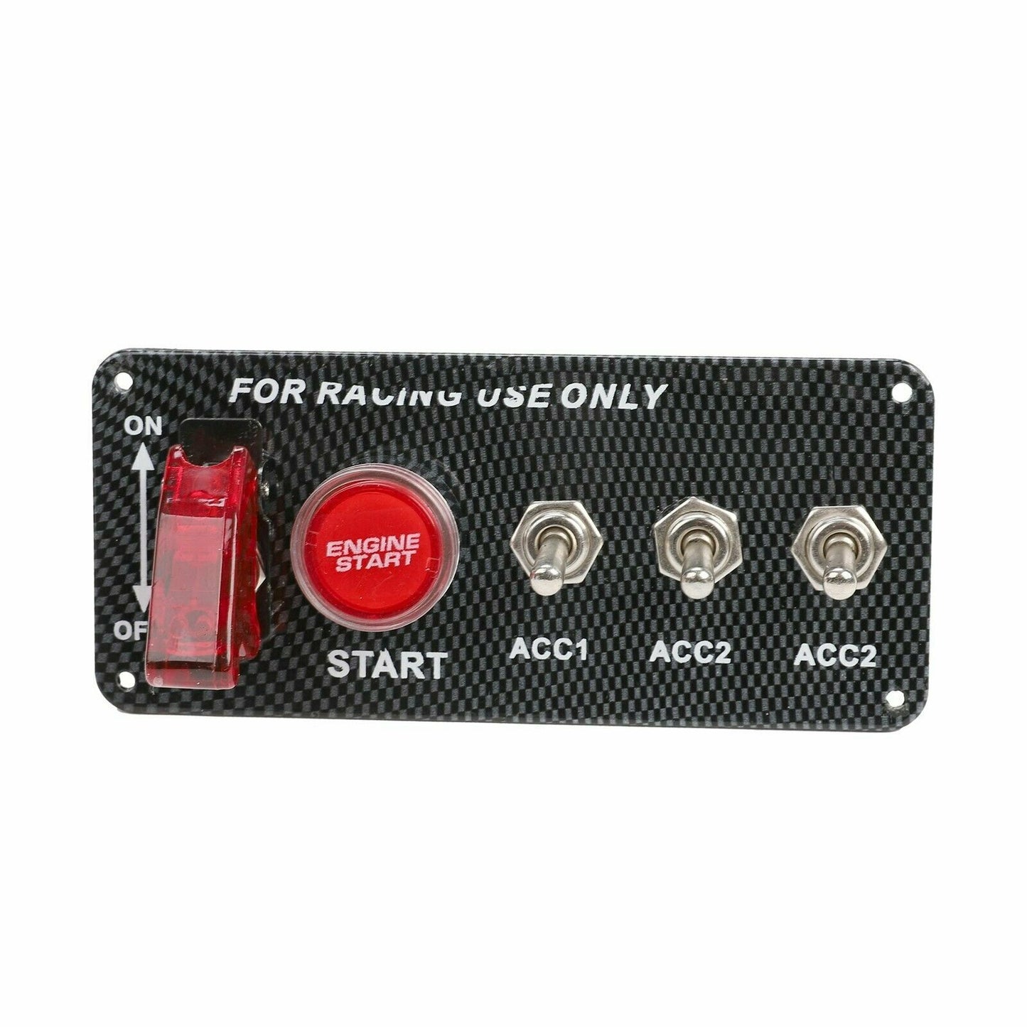 
                  
                    12V Carbon Ignition Switch Panel Engine Start Push Button LED Toggle Racing Auto - www.blackhorse-racing.com
                  
                