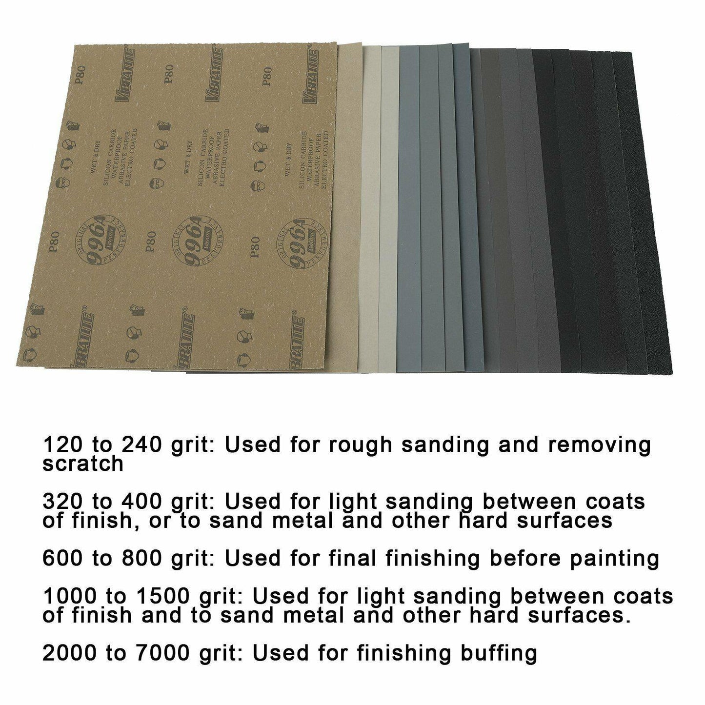 
                  
                    Grits1000 9x11" x5 SANDING SHEETS Wet/Dry Silicon Carbide Waterproof Sandpaper - www.blackhorse-racing.com
                  
                