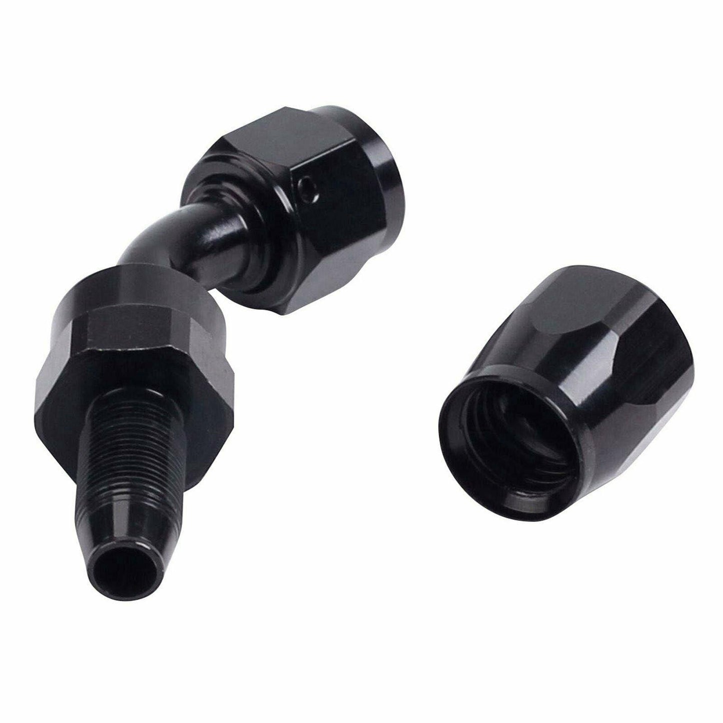 
                  
                    2PC Black AN 12  45 Degree Aluminum Swivel Oil Fuel Line Hose End Fitting 12-AN - www.blackhorse-racing.com
                  
                