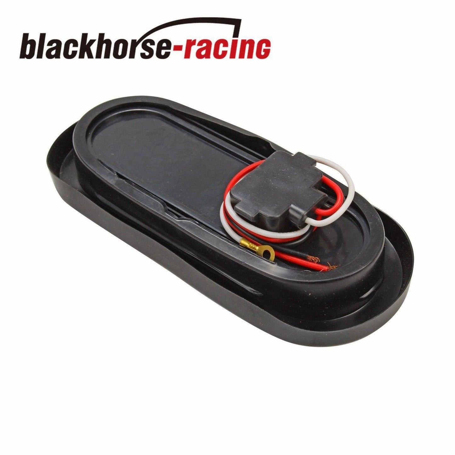 2 x 6'' Oval Trailer Truck Stop Turn Tail Brake Lights grommet Mount 6LED Boat - www.blackhorse-racing.com