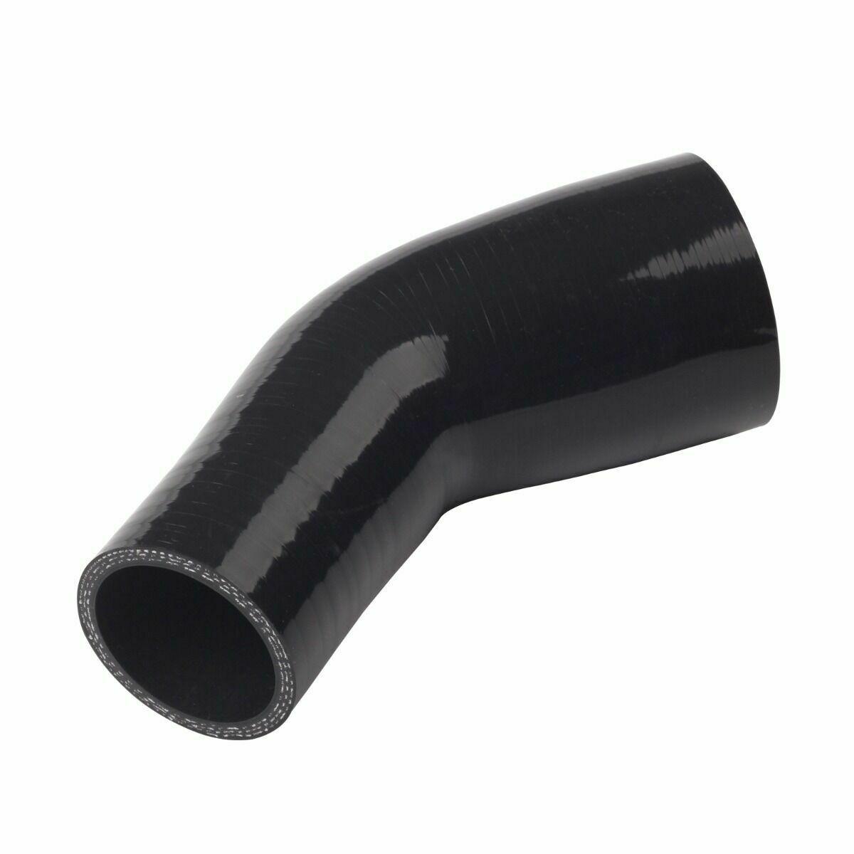 
                  
                    4" to 3 Inch 45 Degree Silicone Pipe Intercooler Coupler Hose Turbo, Black - www.blackhorse-racing.com
                  
                