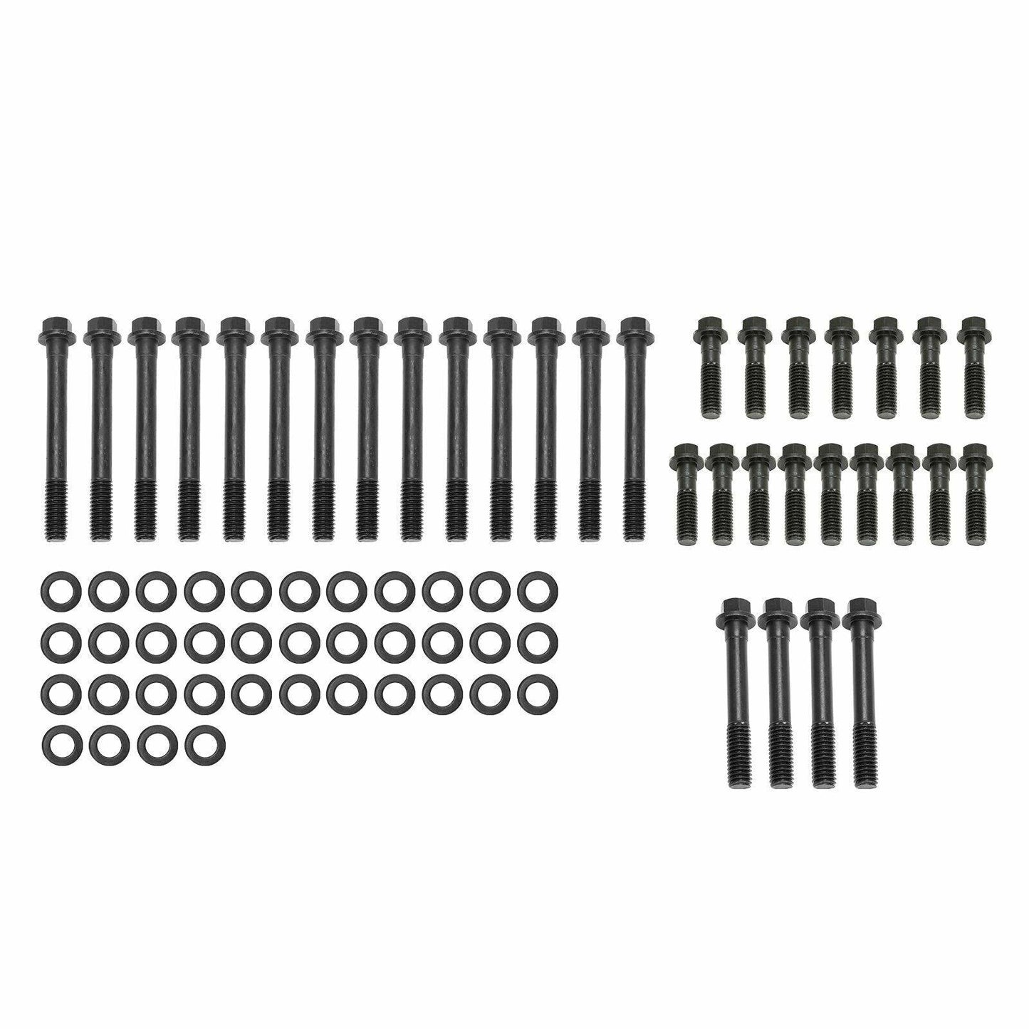 
                  
                    134-3601 Cylinder Head Bolt Set Black for SB Chevy 350 383 400 SBC with washers - www.blackhorse-racing.com
                  
                