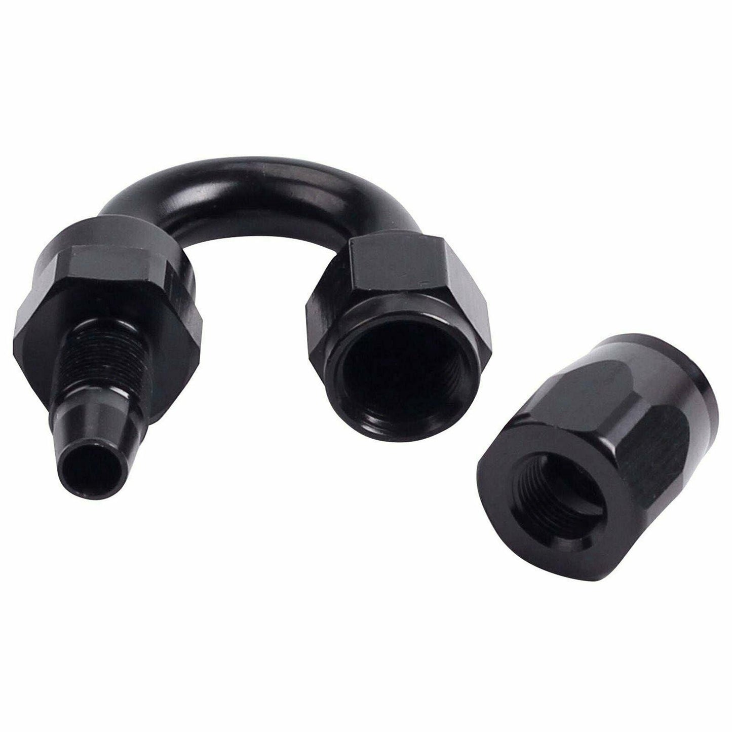 
                  
                    2PC Black AN 8  180 Degree Aluminum Swivel Oil Fuel Line Hose End Fitting 8-AN - www.blackhorse-racing.com
                  
                