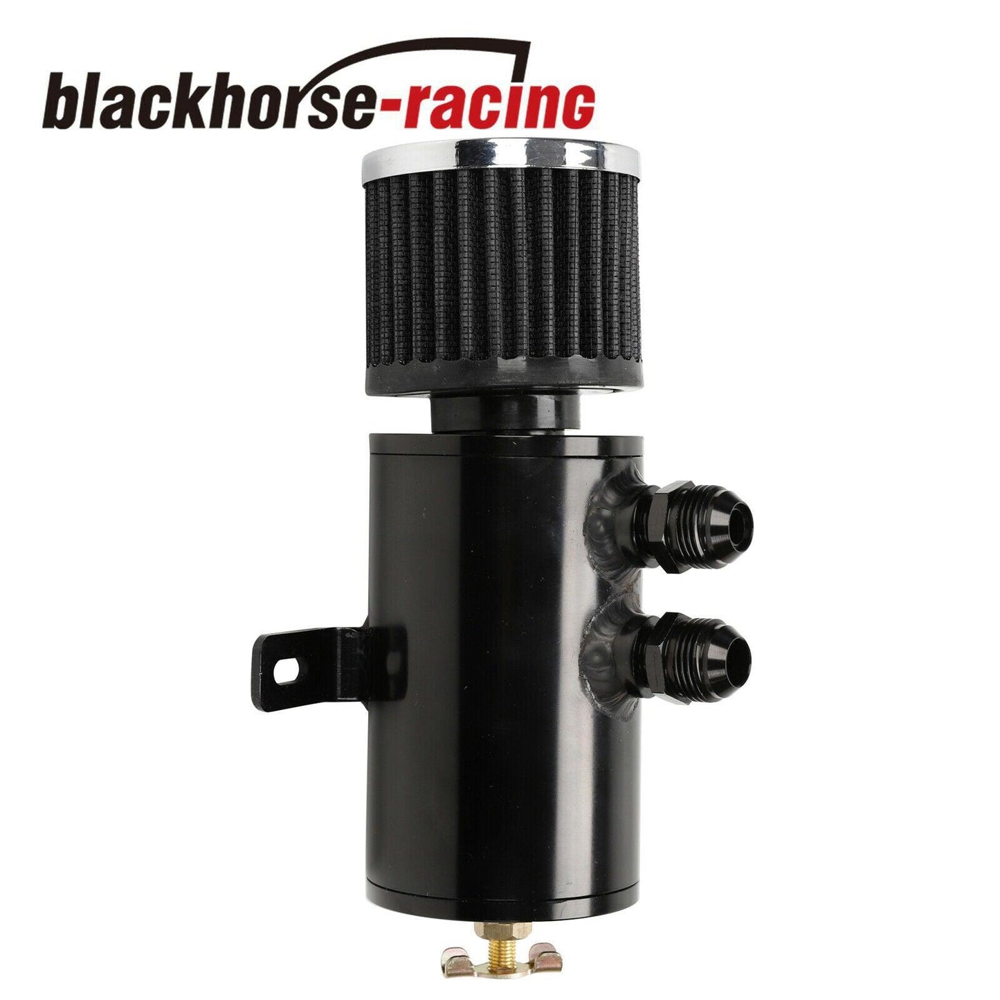 
                  
                    10AN Oil Catch Tank Reservoir Can Polished Aluminum W/ Breather Filter Baffled - www.blackhorse-racing.com
                  
                