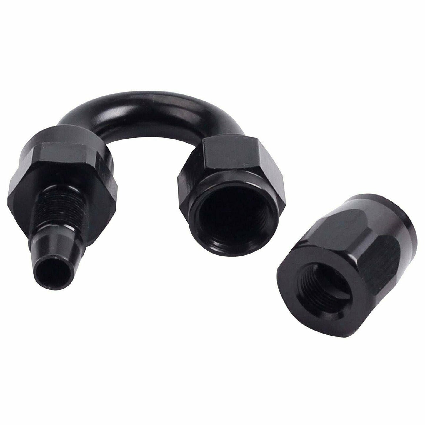 
                  
                    Black AN12 AN-12 180 Degree Swivel Oil/Fuel/Gas Hose Line End Fitting Adapter - www.blackhorse-racing.com
                  
                