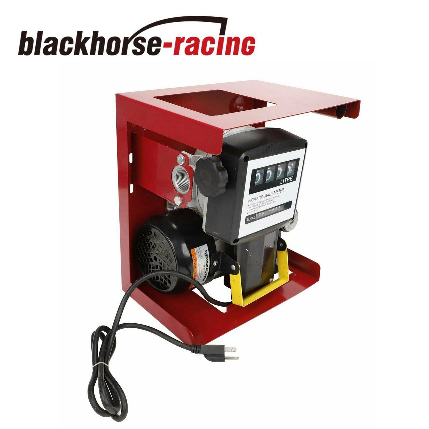 New 110V Electric Oil Fuel Diesel Gas Transfer Pump W/Meter 13' Hose Manual - www.blackhorse-racing.com