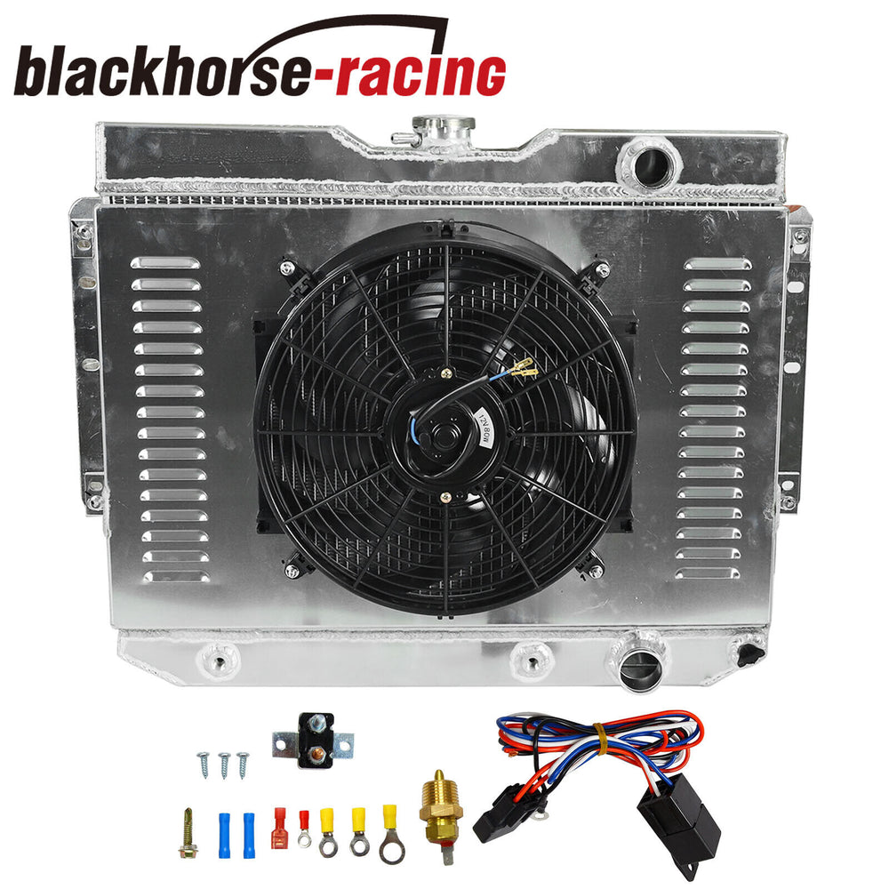 3 Row Radiator+Shroud Fan For 1959-1965 Chevy Bel Air Impala El Camino Chevelle